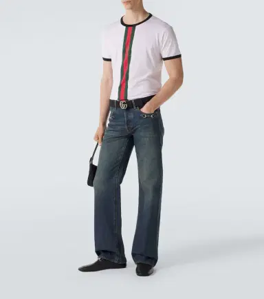 Gucci Web Stripe cotton T-shirt | Thumbnail 2 Gucci Web Stripe cotton T-shirt | Thumbnail 2