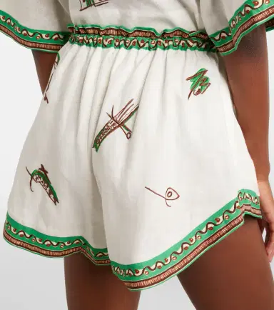 ALÉMAIS Alémais Wanda embroidered linen shorts | Thumbnail 3 ALÉMAIS Alémais Wanda embroidered linen shorts | Thumbnail 3