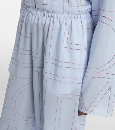 TOTEME Embroidered cotton-blend poplin pajama pants | Thumbnail 5 TOTEME Embroidered cotton-blend poplin pajama pants | Thumbnail 5