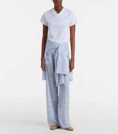 TOTEME Embroidered cotton-blend poplin pajama pants | Thumbnail 6 TOTEME Embroidered cotton-blend poplin pajama pants | Thumbnail 6