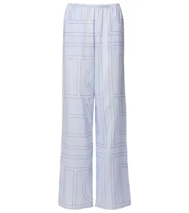 TOTEME Embroidered cotton-blend poplin pajama pants | Thumbnail 1 TOTEME Embroidered cotton-blend poplin pajama pants | Thumbnail 1