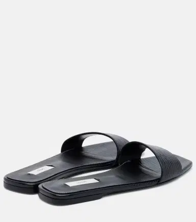 TOTEME Lizard-effect leather slides | Thumbnail 3 TOTEME Lizard-effect leather slides | Thumbnail 3