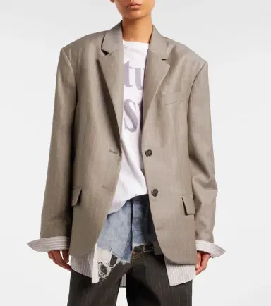 Acne Studios Striped wool jacket | Thumbnail 3 Acne Studios Striped wool jacket | Thumbnail 3