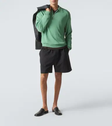 Studio Nicholson Starboard striped cotton and wool shorts | Thumbnail 4 Studio Nicholson Starboard striped cotton and wool shorts | Thumbnail 4