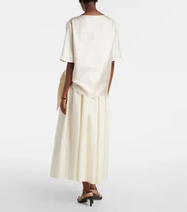 Loulou de Saison Naya gathered cotton and silk maxi skirt | Thumbnail 4 Loulou de Saison Naya gathered cotton and silk maxi skirt | Thumbnail 4