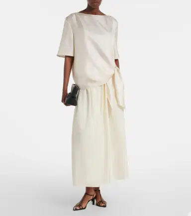 Loulou de Saison Naya gathered cotton and silk maxi skirt | Thumbnail 5 Loulou de Saison Naya gathered cotton and silk maxi skirt | Thumbnail 5