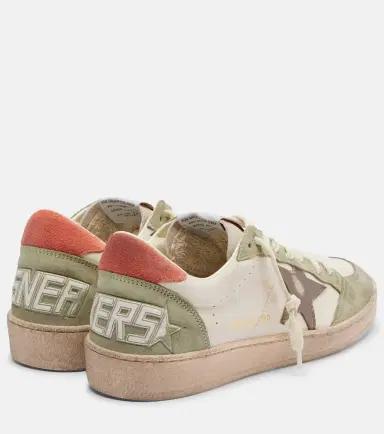 Golden Goose Ball Star suede-trimmed leather sneakers | Thumbnail 2 Golden Goose Ball Star suede-trimmed leather sneakers | Thumbnail 2