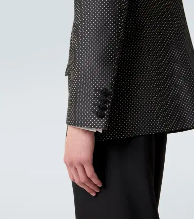 Valentino Polka-dot jacquard tuxedo jacket | Thumbnail 4 Valentino Polka-dot jacquard tuxedo jacket | Thumbnail 4