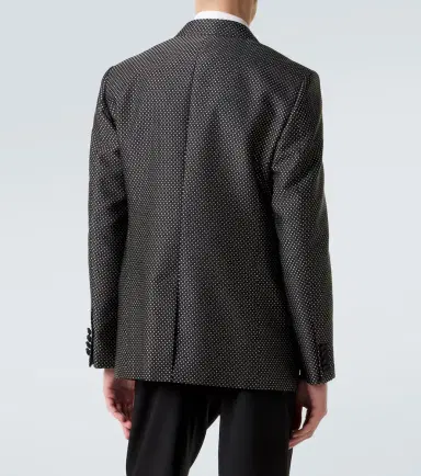 Valentino Polka-dot jacquard tuxedo jacket | Thumbnail 6 Valentino Polka-dot jacquard tuxedo jacket | Thumbnail 6
