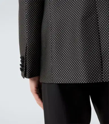 Valentino Polka-dot jacquard tuxedo jacket | Thumbnail 8 Valentino Polka-dot jacquard tuxedo jacket | Thumbnail 8