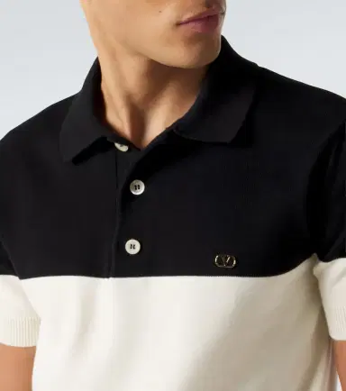 Valentino VLogo striped cotton polo sweater | Thumbnail 2 Valentino VLogo striped cotton polo sweater | Thumbnail 2