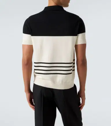 Valentino VLogo striped cotton polo sweater | Thumbnail 6 Valentino VLogo striped cotton polo sweater | Thumbnail 6