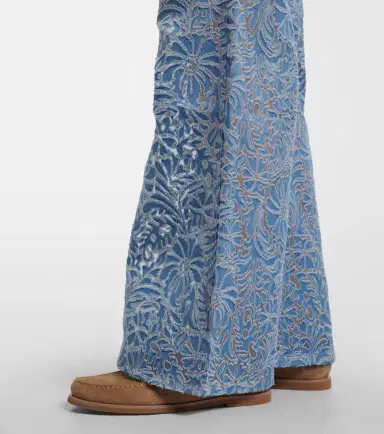 Veronica Beard Taylor floral wide-leg jeans | Thumbnail 2 Veronica Beard Taylor floral wide-leg jeans | Thumbnail 2