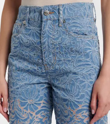 Veronica Beard Taylor floral wide-leg jeans | Thumbnail 4 Veronica Beard Taylor floral wide-leg jeans | Thumbnail 4