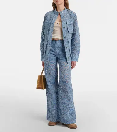 Veronica Beard Taylor floral wide-leg jeans | Thumbnail 5 Veronica Beard Taylor floral wide-leg jeans | Thumbnail 5