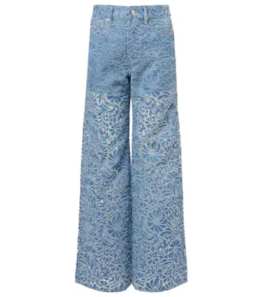 Veronica Beard Taylor floral wide-leg jeans | Thumbnail 1 Veronica Beard Taylor floral wide-leg jeans | Thumbnail 1
