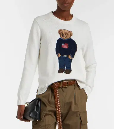 Polo Ralph Lauren Polo Bear intarsia linen and cotton sweater | Thumbnail 2 Polo Ralph Lauren Polo Bear intarsia linen and cotton sweater | Thumbnail 2