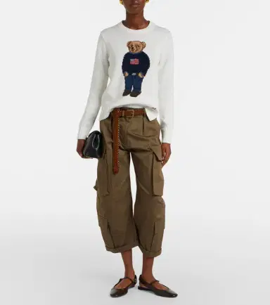 Polo Ralph Lauren Polo Bear intarsia linen and cotton sweater | Thumbnail 5 Polo Ralph Lauren Polo Bear intarsia linen and cotton sweater | Thumbnail 5
