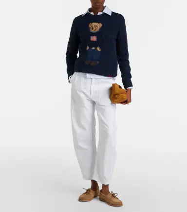 Polo Ralph Lauren Polo Bear intarsia cotton and linen sweater | Thumbnail 3 Polo Ralph Lauren Polo Bear intarsia cotton and linen sweater | Thumbnail 3
