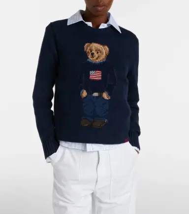 Polo Ralph Lauren Polo Bear intarsia cotton and linen sweater | Thumbnail 4 Polo Ralph Lauren Polo Bear intarsia cotton and linen sweater | Thumbnail 4