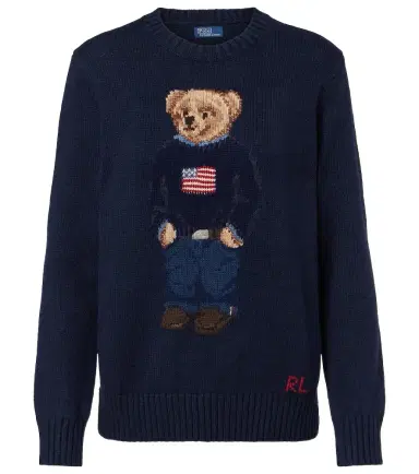 Polo Ralph Lauren Polo Bear intarsia cotton and linen sweater | Thumbnail 1 Polo Ralph Lauren Polo Bear intarsia cotton and linen sweater | Thumbnail 1