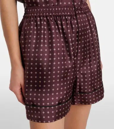 Saint Laurent Printed silk satin shorts | Thumbnail 2 Saint Laurent Printed silk satin shorts | Thumbnail 2