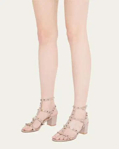 Valentino Garavani Rockstud Leather 60mm City Sandals | Thumbnail 2 Valentino Garavani Rockstud Leather 60mm City Sandals | Thumbnail 2