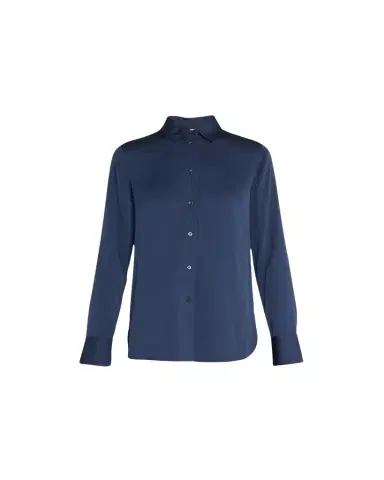 Vince Slim-Fit Long-Sleeve Stretch-Silk Blouse | Thumbnail 1 Vince Slim-Fit Long-Sleeve Stretch-Silk Blouse | Thumbnail 1
