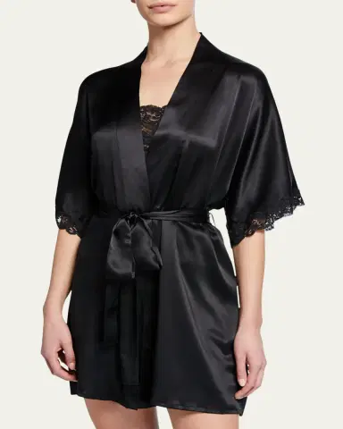 Christine Lingerie Bijoux Short Silk Robe | Thumbnail 2 Christine Lingerie Bijoux Short Silk Robe | Thumbnail 2