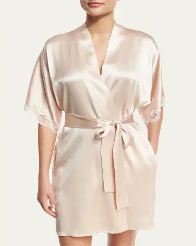 Christine Lingerie Bijoux Short Silk Robe | Thumbnail 5 Christine Lingerie Bijoux Short Silk Robe | Thumbnail 5