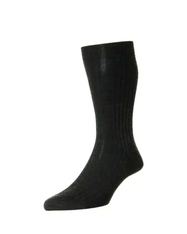 Pantherella Men's Laburnum Ribbed Wool Mid-Calf Socks | Thumbnail 1 Pantherella Men's Laburnum Ribbed Wool Mid-Calf Socks | Thumbnail 1
