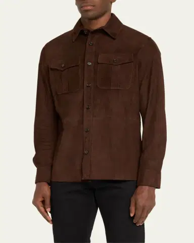Ralph Lauren Purple Label Suede Overshirt | Thumbnail 4 Ralph Lauren Purple Label Suede Overshirt | Thumbnail 4