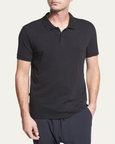 Vince Classic Slub Cotton Polo Shirt | Thumbnail 2 Vince Classic Slub Cotton Polo Shirt | Thumbnail 2