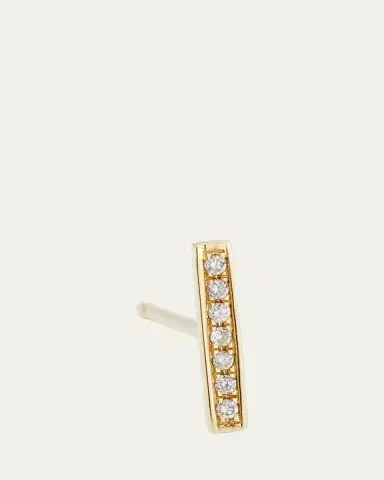 Sydney Evan Small 14k Gold Diamond Bar Single Stud Earring | Thumbnail 4 Sydney Evan Small 14k Gold Diamond Bar Single Stud Earring | Thumbnail 4