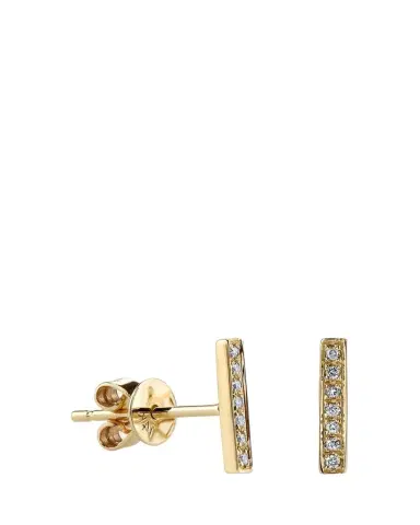 Sydney Evan Small 14k Gold Diamond Bar Single Stud Earring | Thumbnail 1 Sydney Evan Small 14k Gold Diamond Bar Single Stud Earring | Thumbnail 1