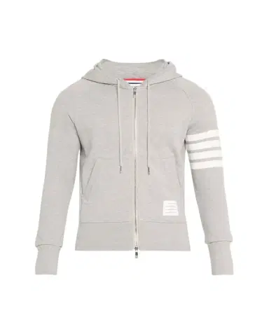 Thom Browne Four-Stripe Hoodie Sweatshirt | Thumbnail 1 Thom Browne Four-Stripe Hoodie Sweatshirt | Thumbnail 1