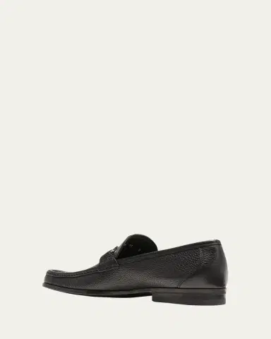 Ferragamo Men's Grandioso Grained Calfskin Gancini Loafer | Thumbnail 4 Ferragamo Men's Grandioso Grained Calfskin Gancini Loafer | Thumbnail 4
