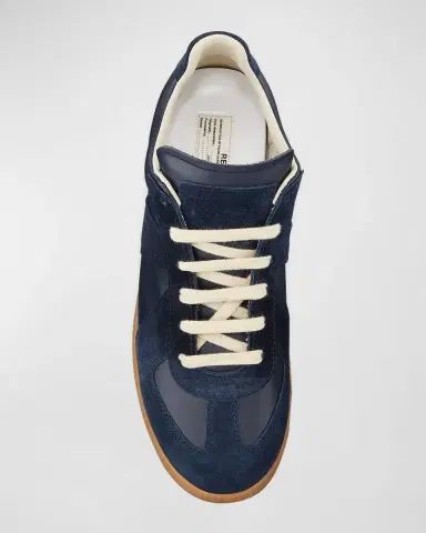Maison Margiela Men 's Replica Leather Low-Top Sneakers | Thumbnail 2 Maison Margiela Men 's Replica Leather Low-Top Sneakers | Thumbnail 2