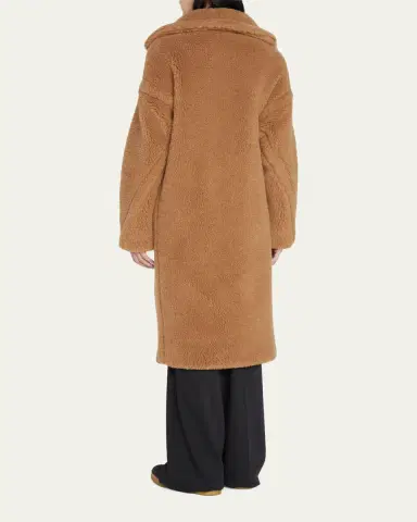 Max Mara Double-Breasted Camel Hair Blend Teddy Coat | Thumbnail 3 Max Mara Double-Breasted Camel Hair Blend Teddy Coat | Thumbnail 3