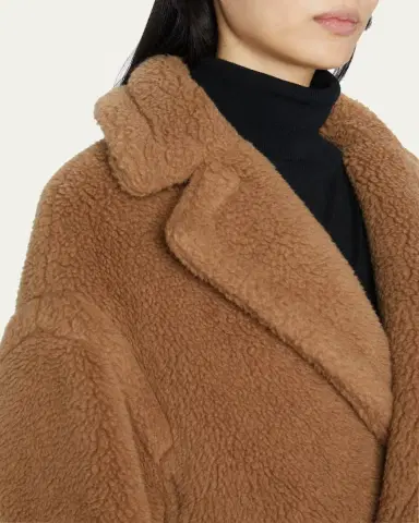 Max Mara Double-Breasted Camel Hair Blend Teddy Coat | Thumbnail 5 Max Mara Double-Breasted Camel Hair Blend Teddy Coat | Thumbnail 5
