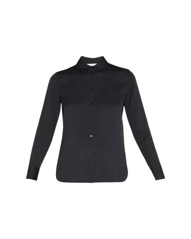 Vince Slim-Fit Long-Sleeve Stretch-Silk Blouse | Thumbnail 1 Vince Slim-Fit Long-Sleeve Stretch-Silk Blouse | Thumbnail 1