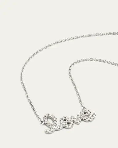 Sydney Evan Gold Diamond Love Necklace, Small | Thumbnail 3 Sydney Evan Gold Diamond Love Necklace, Small | Thumbnail 3