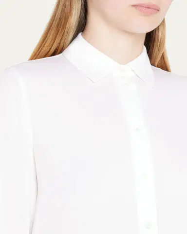 Vince Slim-Fit Long-Sleeve Stretch-Silk Blouse | Thumbnail 5 Vince Slim-Fit Long-Sleeve Stretch-Silk Blouse | Thumbnail 5