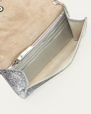 Jimmy Choo Emmie Glittered Leather Clutch Bag | Thumbnail 2 Jimmy Choo Emmie Glittered Leather Clutch Bag | Thumbnail 2