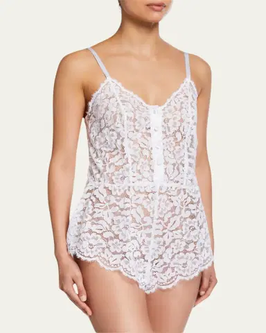 Cosabella Magnolia Semisheer Lace Teddy Romper | Thumbnail 2 Cosabella Magnolia Semisheer Lace Teddy Romper | Thumbnail 2