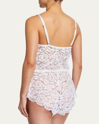 Cosabella Magnolia Semisheer Lace Teddy Romper | Thumbnail 3 Cosabella Magnolia Semisheer Lace Teddy Romper | Thumbnail 3