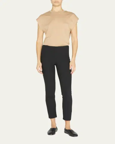 Vince Bobbi Mid-Rise Stitch Front Seam Leggings | Thumbnail 2 Vince Bobbi Mid-Rise Stitch Front Seam Leggings | Thumbnail 2