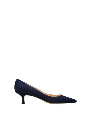 Manolo Blahnik 50mm Srila Suede Kitten Heel Pumps | Thumbnail 1 Manolo Blahnik 50mm Srila Suede Kitten Heel Pumps | Thumbnail 1