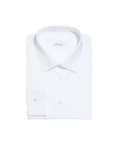 Brioni Wardrobe Essential Solid Dress Shirt, White | Thumbnail 1 Brioni Wardrobe Essential Solid Dress Shirt, White | Thumbnail 1