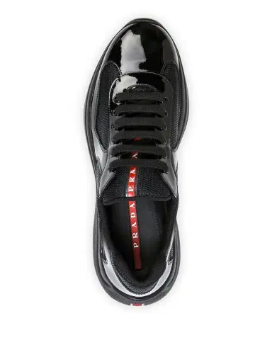 Prada Men's America's Cup Patent Leather Sneakers | Thumbnail 2 Prada Men's America's Cup Patent Leather Sneakers | Thumbnail 2